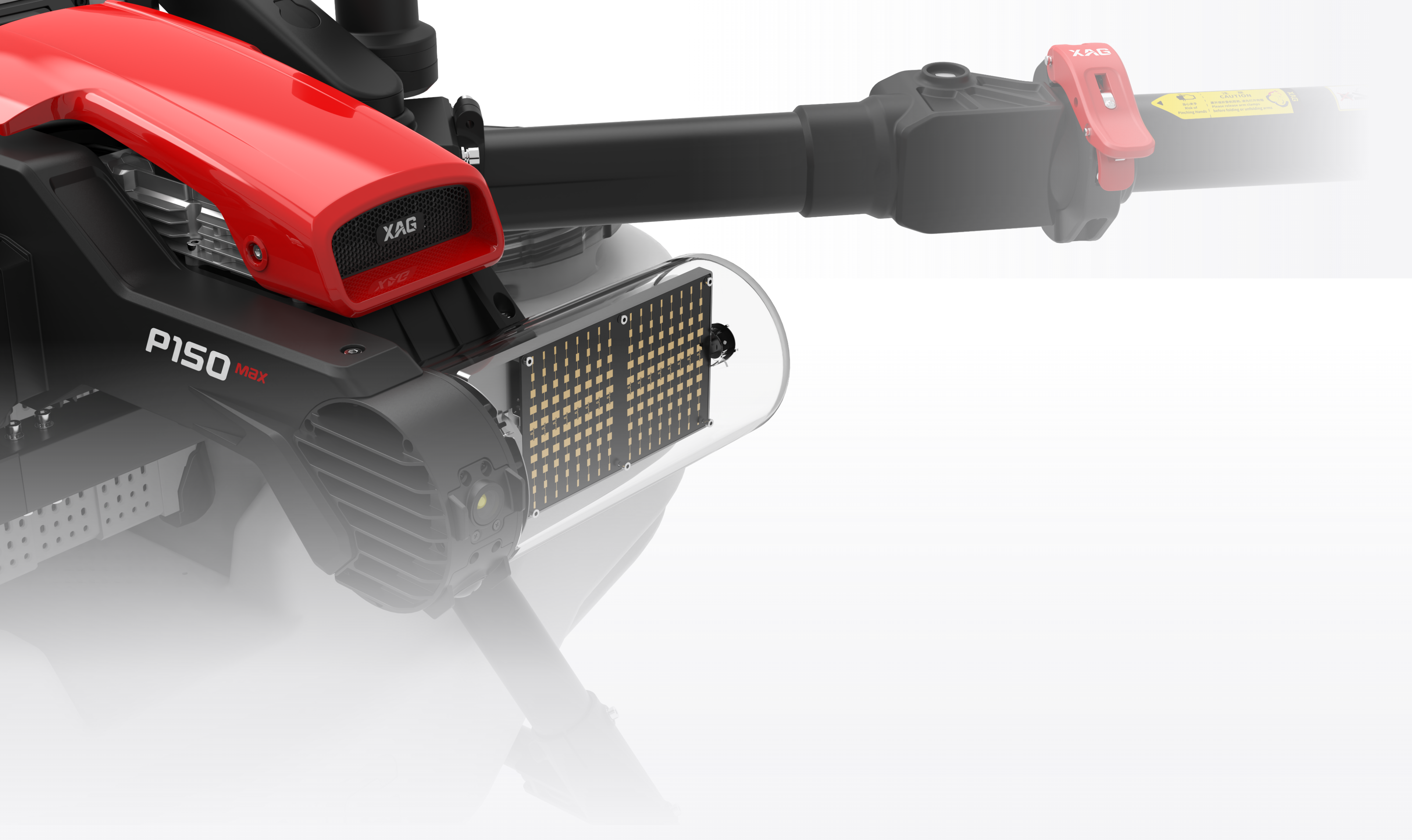 Frente del XAG P150 MAX con el radar 4D