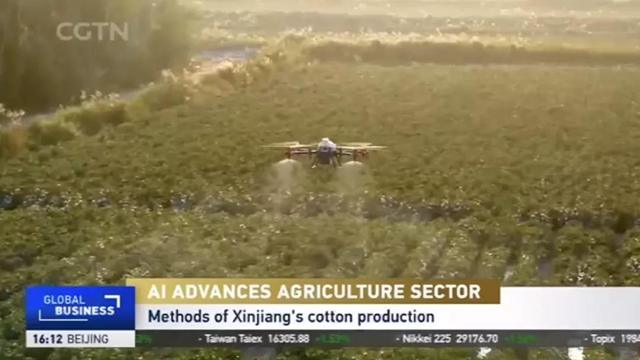 极飞农业无人机正在新疆工作
