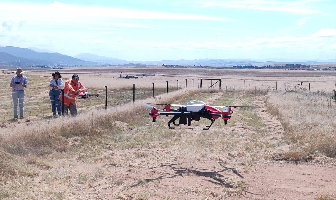 XAG Agricultural Drone on mission of weed control in Australia