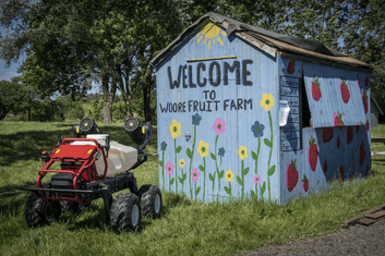 XAG R150 farm robot was trialled in a fruit farm located in Woore village, Crewe, England, UK