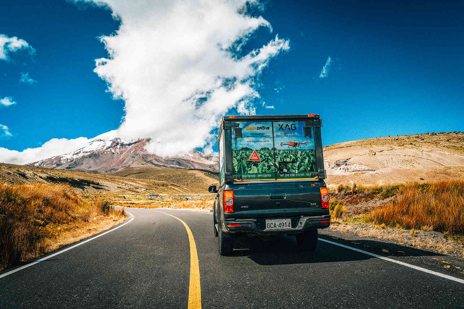 XAG's partner driving through this beautiful Andes mountains of Ecuador