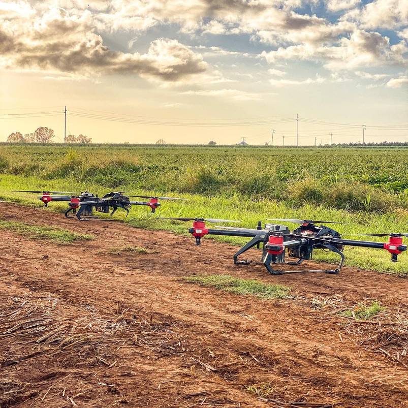 These two XAG agricultural drones are named Kevin and Jerry by their owners, which have been working in the air nonstop to control weeds for the past few weeks.