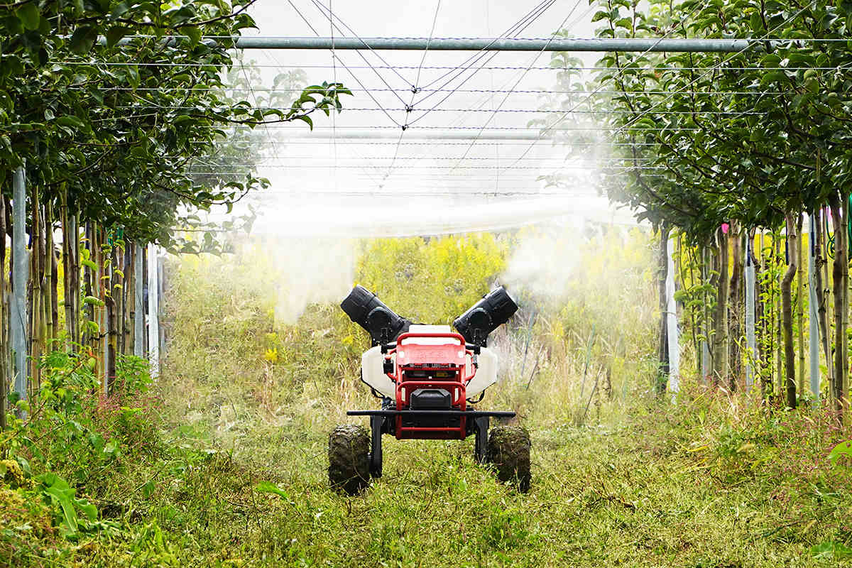 XAG R150 Farm Robot Facilitating Pear Tree Cultivation