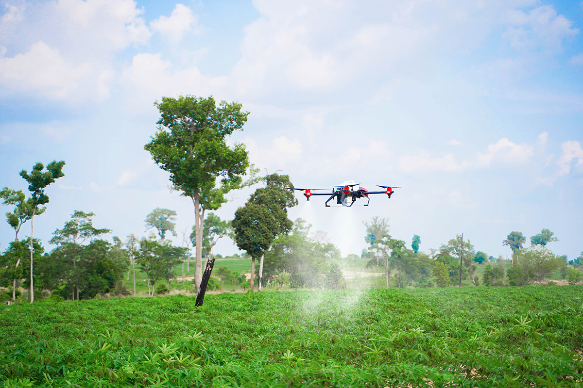 XAG Agricultural Drone can conduct aerial spraying to boost cassava productivity  